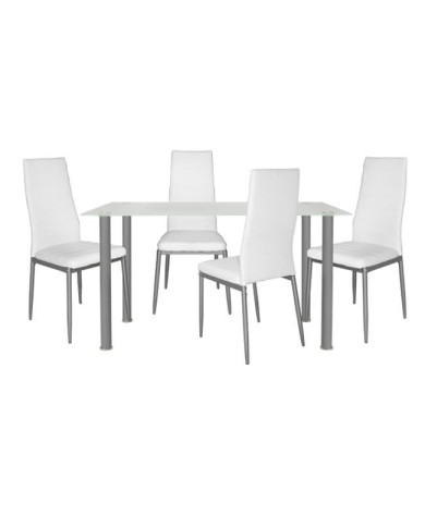 ΣΕΤ ΤΡΑΠΕΖΑΡΙΑ 5ΤΜΧ ΤΡΑΠΕΖΙ ALAN 120Χ70Χ75 cm & LADY ΛΕΥΚΕΣ HM10061.01