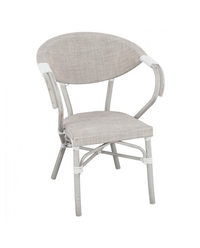 ΠΟΛΥΘΡΟΝΑ ΑΛΟΥΜΙΝΙΟΥ CLAY BAMBOO LOOK ΓΚΡΙ ΠΑΤΙΝΑ ΜΕ TEXTLINE HM5108 57x57x83cm