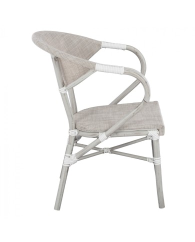 ΠΟΛΥΘΡΟΝΑ ΑΛΟΥΜΙΝΙΟΥ CLAY BAMBOO LOOK ΓΚΡΙ ΠΑΤΙΝΑ ΜΕ TEXTLINE HM5108 57x57x83cm