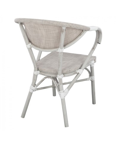 ΠΟΛΥΘΡΟΝΑ ΑΛΟΥΜΙΝΙΟΥ CLAY BAMBOO LOOK ΓΚΡΙ ΠΑΤΙΝΑ ΜΕ TEXTLINE HM5108 57x57x83cm