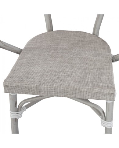 ΠΟΛΥΘΡΟΝΑ ΑΛΟΥΜΙΝΙΟΥ CLAY BAMBOO LOOK ΓΚΡΙ ΠΑΤΙΝΑ ΜΕ TEXTLINE HM5108 57x57x83cm