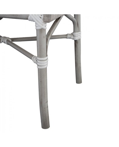 ΠΟΛΥΘΡΟΝΑ ΑΛΟΥΜΙΝΙΟΥ CLAY BAMBOO LOOK ΓΚΡΙ ΠΑΤΙΝΑ ΜΕ TEXTLINE HM5108 57x57x83cm