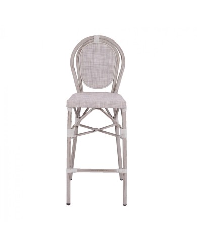 ΣΚΑΜΠΩ ΑΛΟΥΜΙΝΙΟΥ BAMBOO LOOK ΠΑΤΙΝΑ ΛΕΥΚΟ ΜΕ TEXTLINE HM5110 41x52x116 εκ.