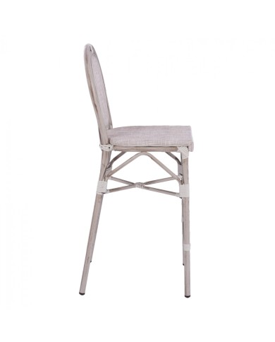 ΣΚΑΜΠΩ ΑΛΟΥΜΙΝΙΟΥ BAMBOO LOOK ΠΑΤΙΝΑ ΛΕΥΚΟ ΜΕ TEXTLINE HM5110 41x52x116 εκ.