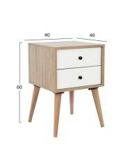ΚΟΜΟΔΙΝΟ OLIVER HM2225 ΦΥΣΙΚΟ-ΛΕΥΚΟ 40Χ40Χ60 εκ.