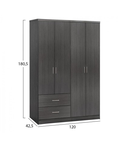 ΝΤΟΥΛΑΠΑ 4ΦΥΛΛΗ BLAKELY ME 2 ΣΥΡΤΑΡΙΑ HM339.01 ZEBRANO 120Χ42,5Χ180,5εκ.