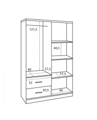 ΝΤΟΥΛΑΠΑ 4ΦΥΛΛΗ BLAKELY ME 2 ΣΥΡΤΑΡΙΑ HM339.01 ZEBRANO 120Χ42,5Χ180,5εκ.