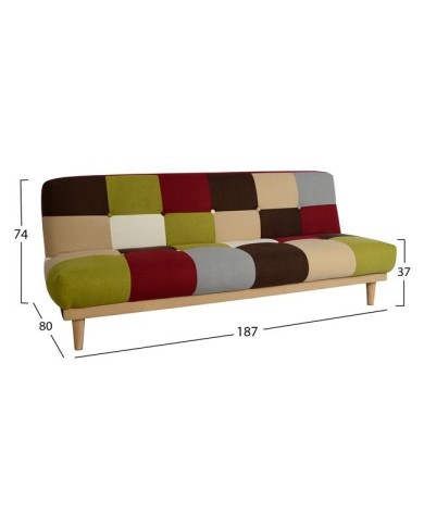 ΚΑΝΑΠΕΣ ΚΡΕΒΑΤΙ 3Θ HM3003 LEONARDO MIXED COLOR 180x80x75Υεκ.