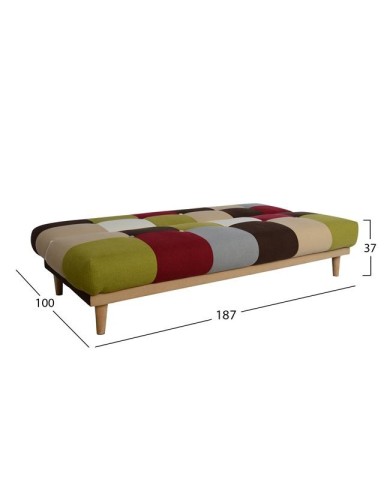 ΚΑΝΑΠΕΣ ΚΡΕΒΑΤΙ 3Θ HM3003 LEONARDO MIXED COLOR 180x80x75Υεκ.