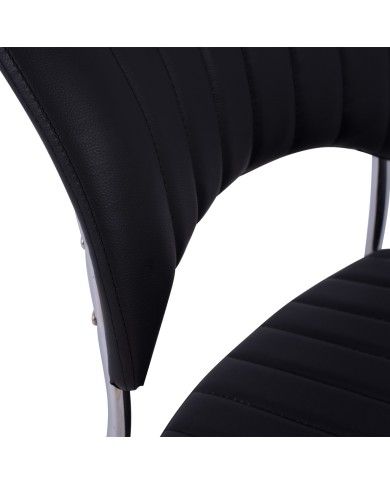 ΚΑΡΕΚΛΑ QUENTI HM1071.01 ΜΑΥΡΗ 52x60x85 εκ.
