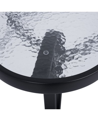 ΤΡΑΠΕΖΙ BRUNO 150X90Χ72Υεκ. ΓΚΡΙ ΜΕΤΑΛΛΙΚΟ ΜΕ ΓΥΑΛΙΝΗ ΕΠΙΦΑΝΕΙΑ HM5145.01