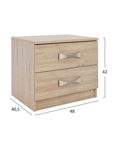 ΚΟΜΟΔΙΝΟ ΜΕ 2 ΣΥΡΤΑΡΙΑ ΚΑΙ ΧΕΡΟΥΛΙ ASHLYN HM2235.02 SONAMA 48x40x42εκ.