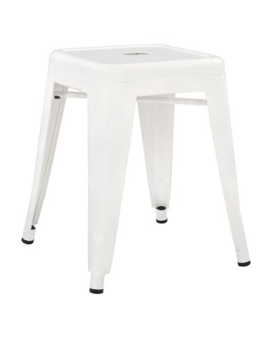 ΣΚΑΜΠΩ ΜΕΤΑΛΛΙΚΟ HM0096.21 MELITA ΣΕ ΧΡΩΜΑ MILK WHITE 39x39x46 εκ.