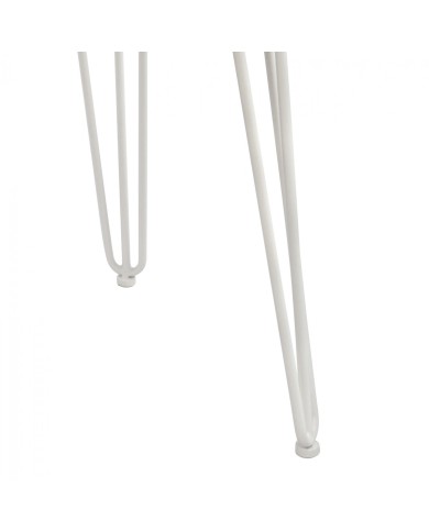 ΤΡΑΠΕΖΙ ΜΕΤΑΛΛΙΚΟ MILK WHITE ΚΑΙ ΦΥΣΙΚO ΞΥΛΟ HM0605.21 70x70x76