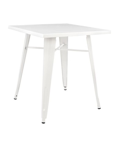 ΤΡΑΠΕΖΙ ΜΕΤΑΛΛΙΚΟ MILK WHITE ΧΡΩΜΑ HM0607.21 70x70x76