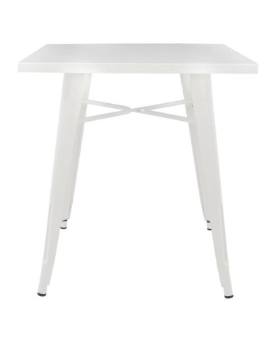 ΤΡΑΠΕΖΙ ΜΕΤΑΛΛΙΚΟ MILK WHITE ΧΡΩΜΑ HM0607.21 70x70x76