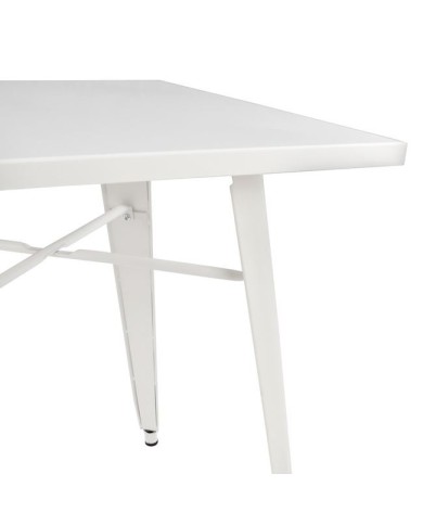 ΤΡΑΠΕΖΙ ΜΕΤΑΛΛΙΚΟ MILK WHITE ΧΡΩΜΑ HM0607.21 70x70x76