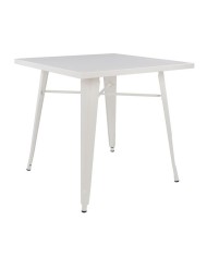 ΤΡΑΠΕΖΙ ΜΕΤΑΛΛΙΚΟ MILK WHITE ΜΑΤ HM0608.21 80X80X76