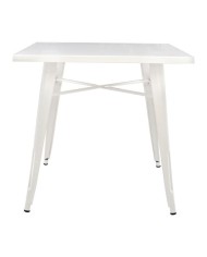 ΤΡΑΠΕΖΙ ΜΕΤΑΛΛΙΚΟ MILK WHITE ΜΑΤ HM0608.21 80X80X76