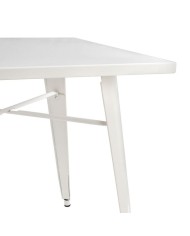 ΤΡΑΠΕΖΙ ΜΕΤΑΛΛΙΚΟ MILK WHITE ΜΑΤ HM0608.21 80X80X76