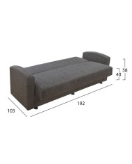 ΚΑΝΑΠΕΣ ΚΡΕΒΑΤΙ 3ΘΕΣΙΟΣ DIMOS V16 ΚΑΦΕ HM3074.01 220x77x83 εκ.