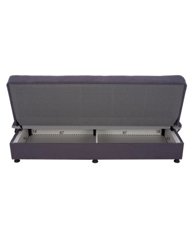 ΚΑΝΑΠΕΣ ΚΡΕΒΑΤΙ 3ΘΕΣΙΟΣ EGE 1206 ΓΚΡΙ HM3067.03 190x84x79 εκ..