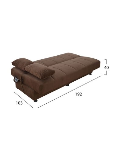 ΚΑΝΑΠΕΣ ΚΡΕΒΑΤΙ 3ΘΕΣΙΟΣ EGE 1205 ΚΑΦΕ HM3067.02 194x74x83 εκ.