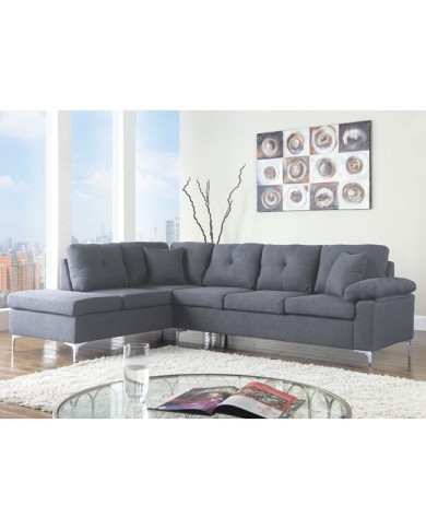 ΚΑΝΑΠΕΣ ΓΩΝΙΑ ΑΡΙΣΤΕΡΗ ZAILA HM3087L ΥΦΑΣΜΑ ΓΚΡΙ 282x197x90 εκ.