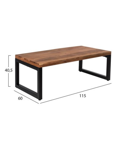 ΤΡΑΠΕΖΙ ΣΑΛΟΝΙΟΥ BRUGGE ΜΑΣΙΦ ΞΥΛΟ ΑΚΑΚΙΑΣ 115X60X40,5Υεκ.HM8197