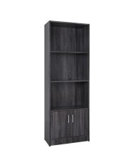 ΒΙΒΛΙΟΘΗΚΗ ΜΕΛΑΜΙΝΗΣ HAYDEN HM2269.01 ΣΕ ΑΝΘΡΑΚΙ ΧΡΩΜΑ 60x30x174 εκ.