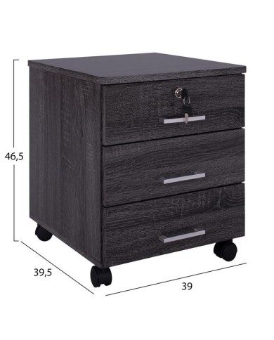 ΣΥΡΤΑΡΙΕΡΑ ΓΡΑΦΕΙΟΥ HAYDEN HM2282.01 ΣΕ ΑΝΘΡΑΚΙ ΧΡΩΜΑ 39x39,5x46,5