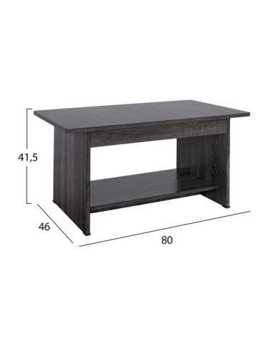 ΤΡΑΠΕΖΑΚΙ ΣΑΛΟΝΙΟΥ HAYDEN HM2286.01 ΣΕ ΑΝΘΡΑΚΙ ΧΡΩΜΑ 80x41,5x46