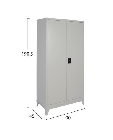 ΝΤΟΥΛΑΠΑ ΜΕΤΑΛΛΙΚΗ ΜΕ ΠΟΔΙΑ 90Χ45Χ190,5εκ. ΜΕ ΧΩΡΙΣΜΑ ΔΙΦΥΛΛΗ  HM10324