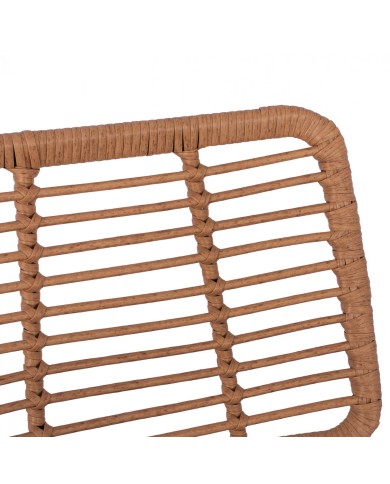 ΣΚΑΜΠΟ ΜΕΤΑΛΛΙΚΟ ΜΕ ΜΑΞΙΛΑΡΙ ALLEGRA HM5455 ΜΕ WICKER ΜΠΕΖ 46,5x55x117,5Υ εκ.