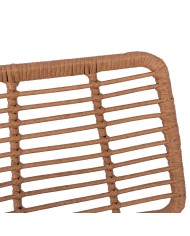 ΣΚΑΜΠΟ ΜΕΤΑΛΛΙΚΟ ΜΕ ΜΑΞΙΛΑΡΙ ALLEGRA HM5455 ΜΕ WICKER ΜΠΕΖ 46,5x55x117,5Υ εκ.