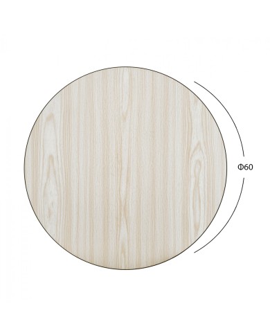 ΕΠΙΦΑΝΕΙΑ ΤΡΑΠΕΖΙΟΥ ΑΠΟ MDF Φ60 HM8436.03 ΔΡΥΣ ΜΑΥΡΟ