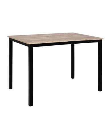 ΤΡΑΠΕΖΙ ΤΡΑΠΕΖΑΡΙΑΣ PANYA HM8332, 110X70Χ76 SONOMA, ΜΑΥΡΑ ΠΟΔΙΑ