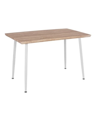 ΤΡΑΠΕΖΙ ΤΡΑΠΕΖΑΡΙΑΣ PALOMA HM8334.02, 120X70X76,5- SONOMA, ΛΕΥΚΑ ΠΟΔΙΑ