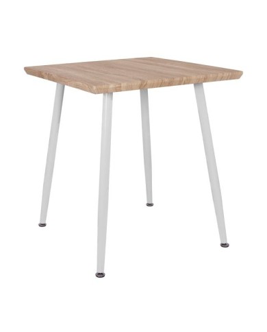 ΤΡΑΠΕΖΙ ΤΡΑΠΕΖΑΡΙΑΣ PALOMA HM8335.02, 70Χ70X76,5, SONOMA, ΛΕΥΚΑ ΠΟΔΙΑ