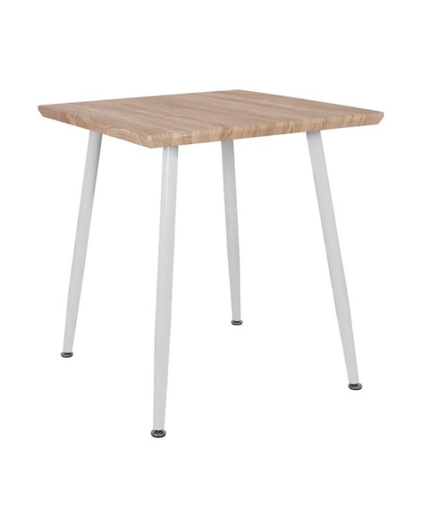ΤΡΑΠΕΖΙ ΤΡΑΠΕΖΑΡΙΑΣ PALOMA HM8335.02, 70Χ70X76,5, SONOMA, ΛΕΥΚΑ ΠΟΔΙΑ