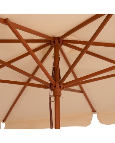 ΟΜΠΡΕΛΑ ΕΠΑΓΓΕΛΜΑΤΙΚΗ WALLER 3,00X3,00X2,50Y ΜΕ ΞΥΛΙΝΟ ΣΚΕΛΕΤΟ HM6022 ΜΠΕΖ