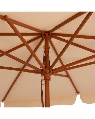 ΟΜΠΡΕΛΑ ΕΠΑΓΓΕΛΜΑΤΙΚΗ WALLER 4,00X4,00X3,00Y ΜΕ ΞΥΛΙΝΟ ΣΚΕΛΕΤΟ HM6023 ΜΠΕΖ