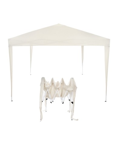 ΚΙΟΣΚΙ ME ΥΦΑΣΜΑ AMARIS 160gr ΕΚΡΟΥ ΠΤΥΣΣΟΜΕΝΟ POP UP ΤΥΠΟΥ ΦΥΣΑΡΜΟΝΙΚΑ 3x3x2,5Υ m. HM5151.11