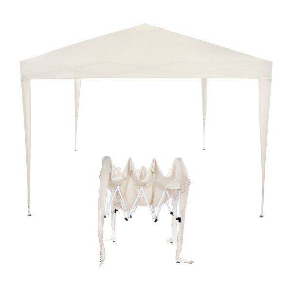 ΚΙΟΣΚΙ ME ΥΦΑΣΜΑ AMARIS 160gr ΕΚΡΟΥ ΠΤΥΣΣΟΜΕΝΟ POP UP ΤΥΠΟΥ ΦΥΣΑΡΜΟΝΙΚΑ 3x3x2,5Υ m. HM5151.11