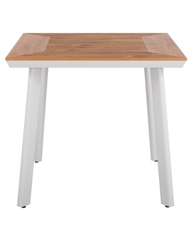 ΤΡΑΠΕΖΙ ΑΛΟΥΜΙΝΙΟΥ TABER ΛΕΥΚΟ ΜΕ ΕΠΙΦΑΝΕΙΑ POLYWOOD HM5563.01 80x80x73Υ ΕΚ.