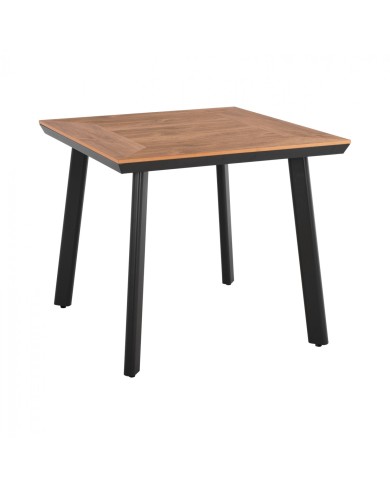 ΤΡΑΠΕΖΙ ΑΛΟΥΜΙΝΙΟΥ TABER ΑΝΘΡΑΚΙ ΜΕ ΕΠΙΦΑΝΕΙΑ POLYWOOD HM5563.02 80x80x73Υεκ.