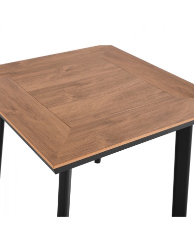 ΤΡΑΠΕΖΙ ΑΛΟΥΜΙΝΙΟΥ TABER ΑΝΘΡΑΚΙ ΜΕ ΕΠΙΦΑΝΕΙΑ POLYWOOD HM5563.02 80x80x73Υεκ.
