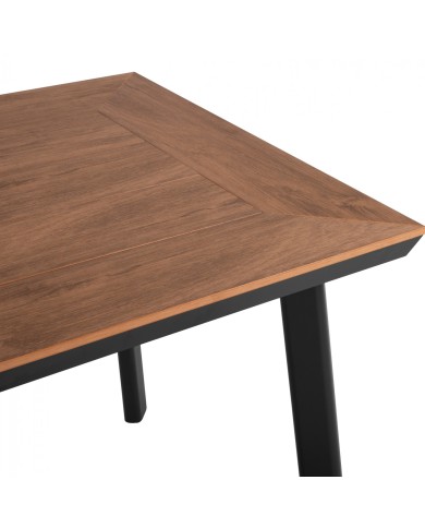 ΤΡΑΠΕΖΙ ΑΛΟΥΜΙΝΙΟΥ TABER ΑΝΘΡΑΚΙ ΜΕ ΕΠΙΦΑΝΕΙΑ POLYWOOD HM5563.02 80x80x73Υεκ.