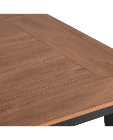 ΤΡΑΠΕΖΙ ΑΛΟΥΜΙΝΙΟΥ TABER ΑΝΘΡΑΚΙ ΜΕ ΕΠΙΦΑΝΕΙΑ POLYWOOD HM5563.02 80x80x73Υεκ.