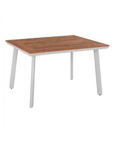 ΤΡΑΠΕΖΙ ΑΛΟΥΜΙΝΙΟΥ TABER ΜΕ POLYWOOD ΛΕΥΚΟ 120x80x72,5Υ εκ. HM5562.01